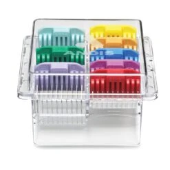 Andis Stainless Steel Adjustable Guide Comb Set, 8 Pcs -Frankroweandson Shop ad2465 08 8 piece universal attachment comb set in case cover on 4 1