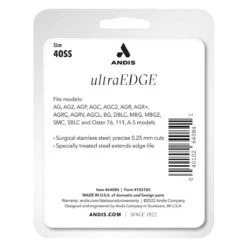 Andis UltraEdge Blade 40 1/100In Cut 7 Andis UltraEdge Blade 40 1/100In Cut -Frankroweandson Shop ad64076 ultraedge blade size 40ss package back
