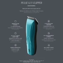 Andis Pulse Li 5 Adjustable Blade Clippers -Frankroweandson Shop ad7365 43 pulse li 5 clipper lcl 2 package back 2372x2974 cba0055 1