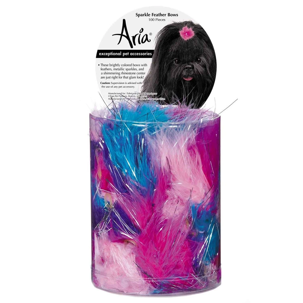 Aria Sparkle Feather Bows 100-Piece Canisters 3 Aria Sparkle Feather Bows 100-Piece Canisters
