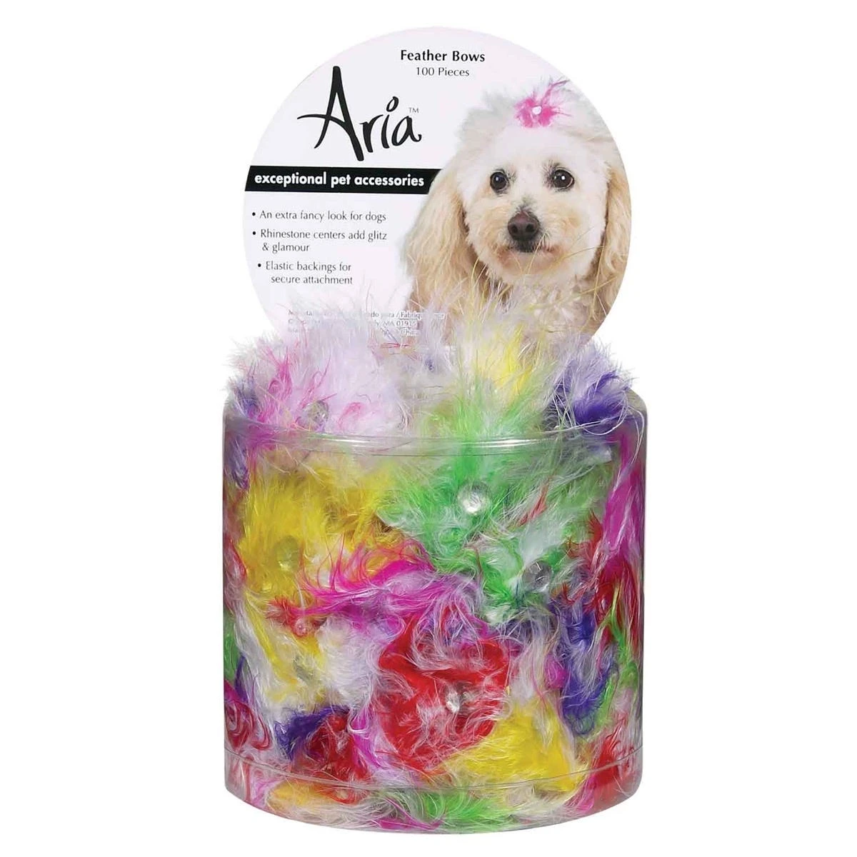 Aria Feather Bow Canister 100Pc 3 Aria Feather Bow Canister 100Pc