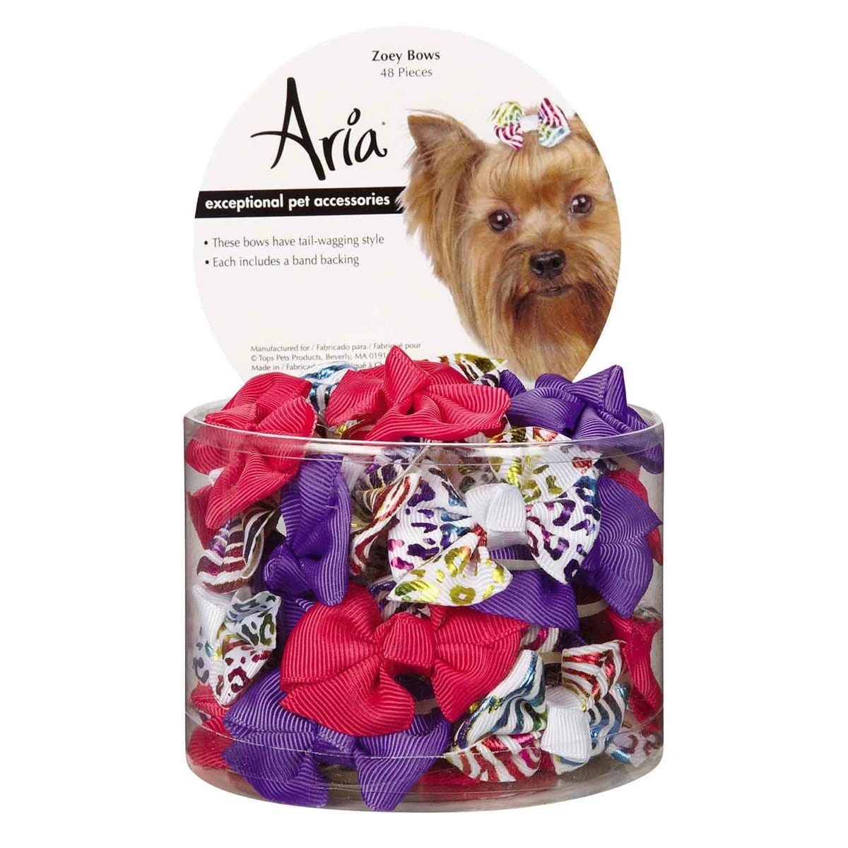 Aria Zoey Bows Canister, 48 Pc 3 Aria Zoey Bows Canister, 48 Pc