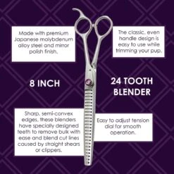 Kenchii Scorpion 24 Tooth Blending Shear 7 Kenchii Scorpion 24 Tooth Blending Shear -Frankroweandson Shop ke1924 24 s2 24t