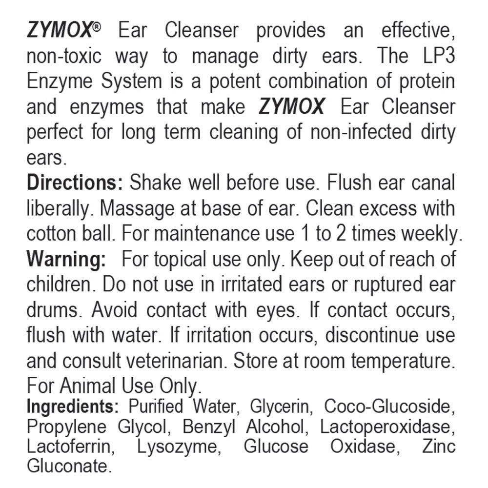 Zymox Ear Cleanser 4oz 4 Zymox Ear Cleanser 4oz - Image 2