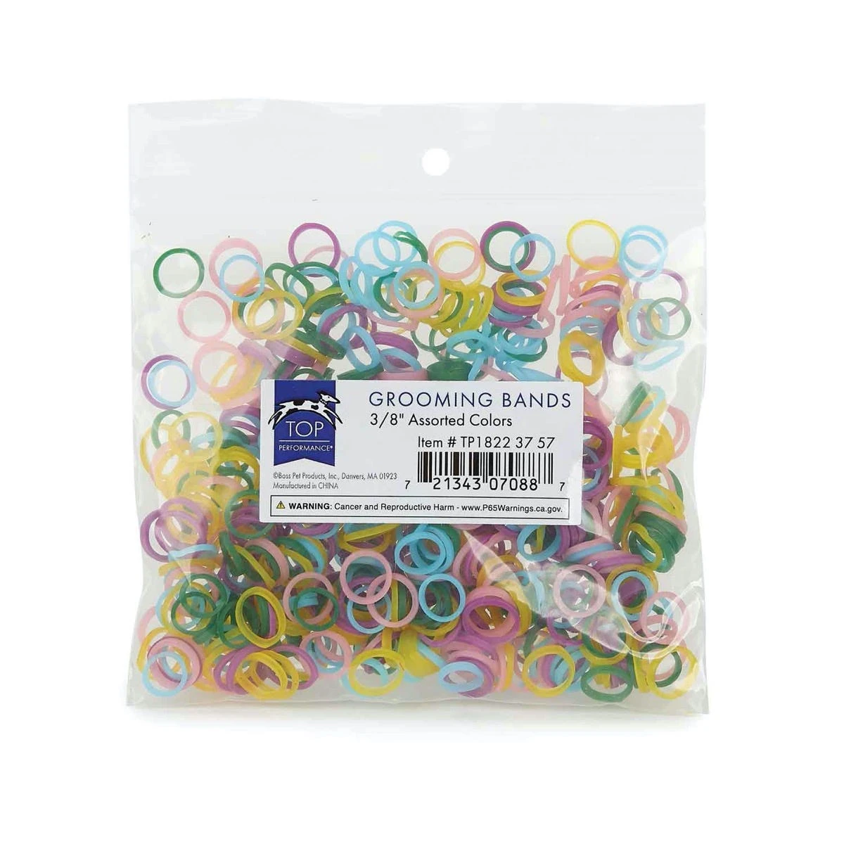 TP Grooming Bands 3/8in Assorted Color 3 TP Grooming Bands 3/8in Assorted Color