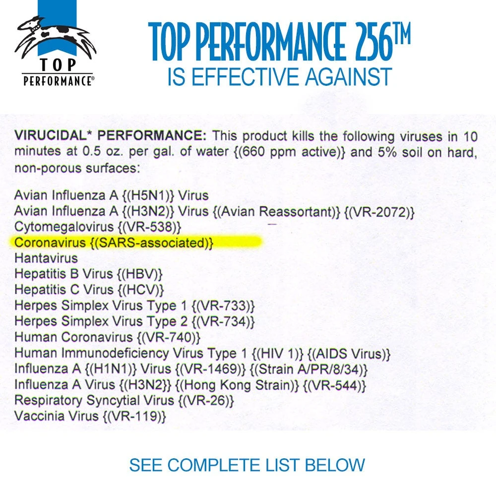Top Performance The Original 256 Disinfectant, Detergent, & Deodorant 9 Top Performance The Original 256 Disinfectant, Detergent, & Deodorant - Image 7